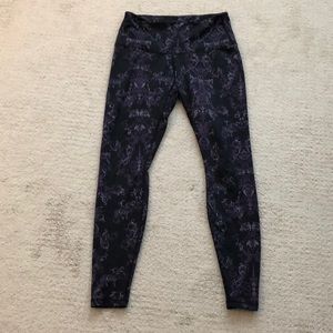 Black leggings with purple designs